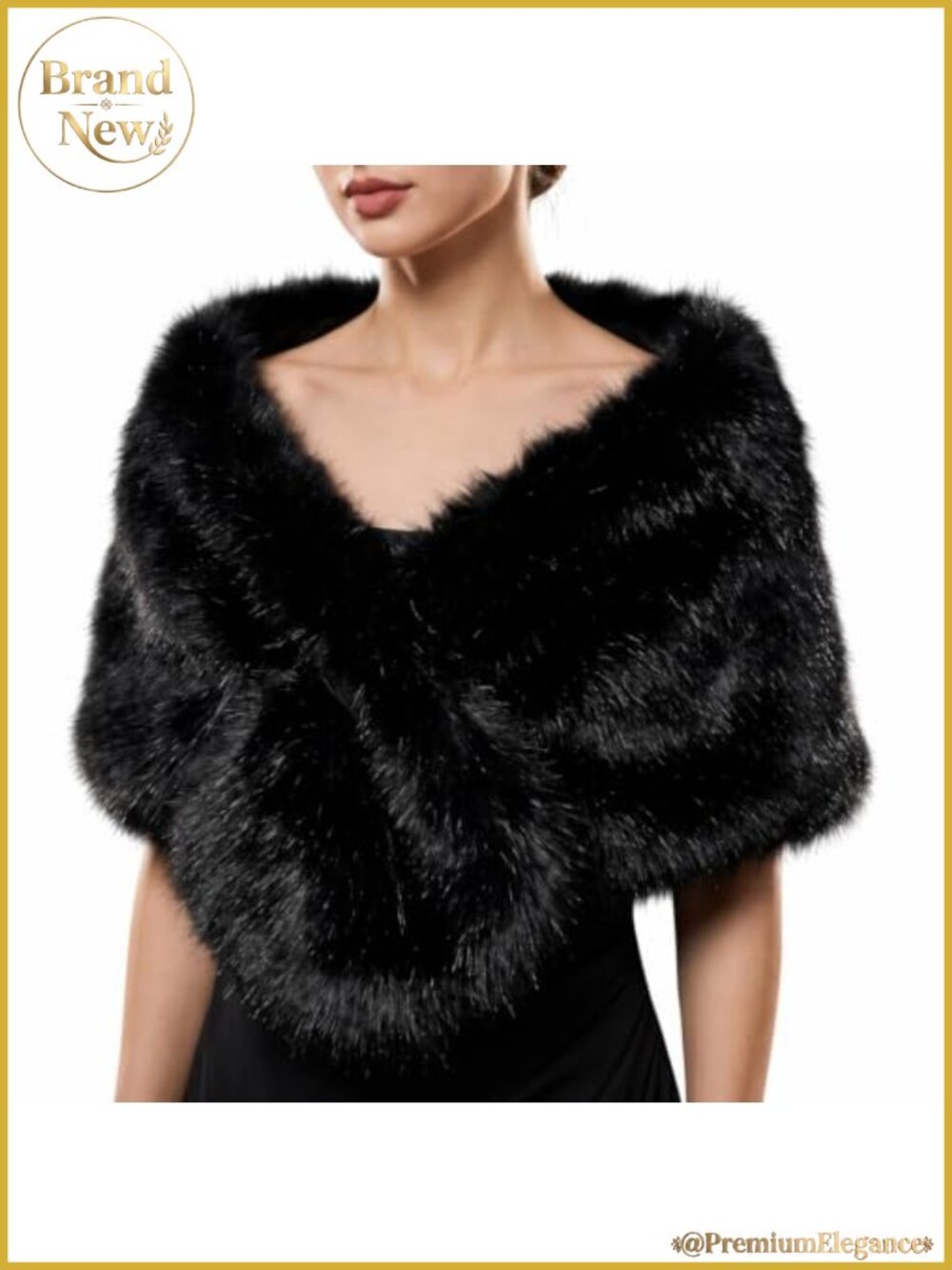 Faux Fur Shawl Wrap Scarf 64in Women's Winter Stole